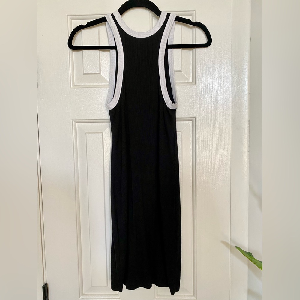 Splits59 Black & White Mini Dress “Kiki” Ribbed Racerback S - Picture 4 of 6